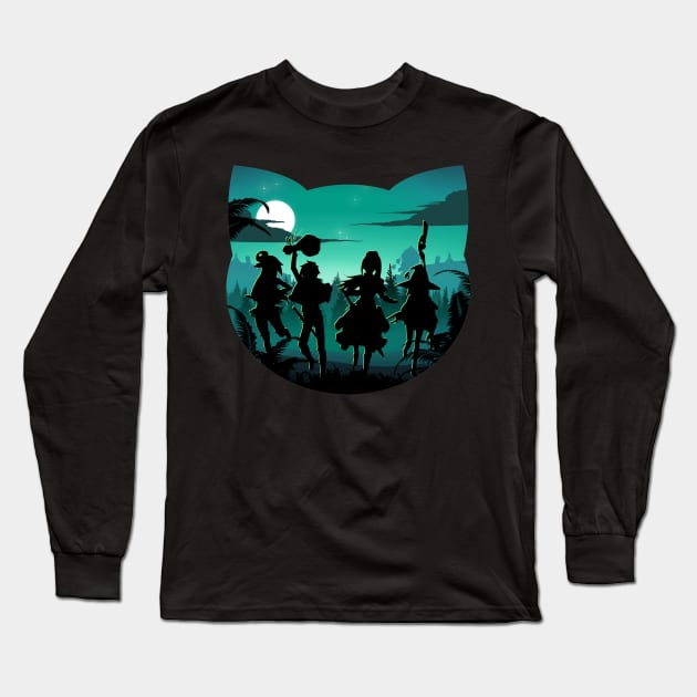 Chomusuke Silhouette Long Sleeve T-Shirt by toastmonsters